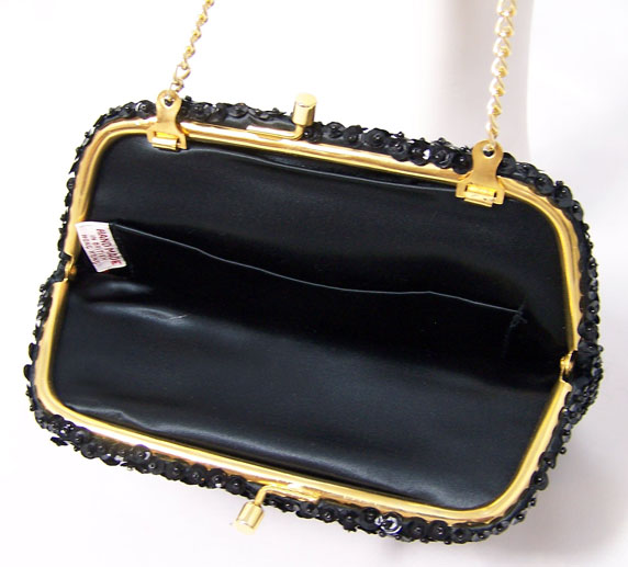 Black Sequin Handbag