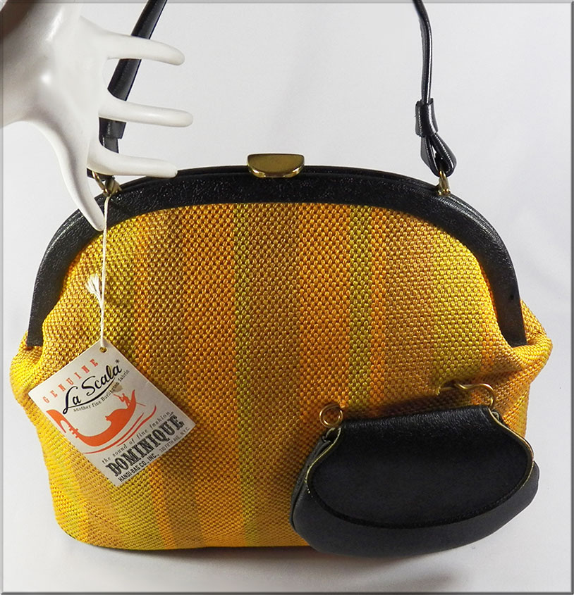 Vintage Morris Moskowitz MM Mad Hatter purse with Bakelite handle